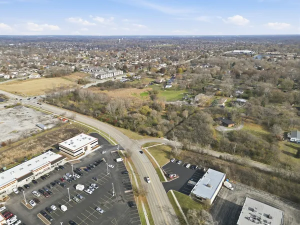 an aerial view of a city