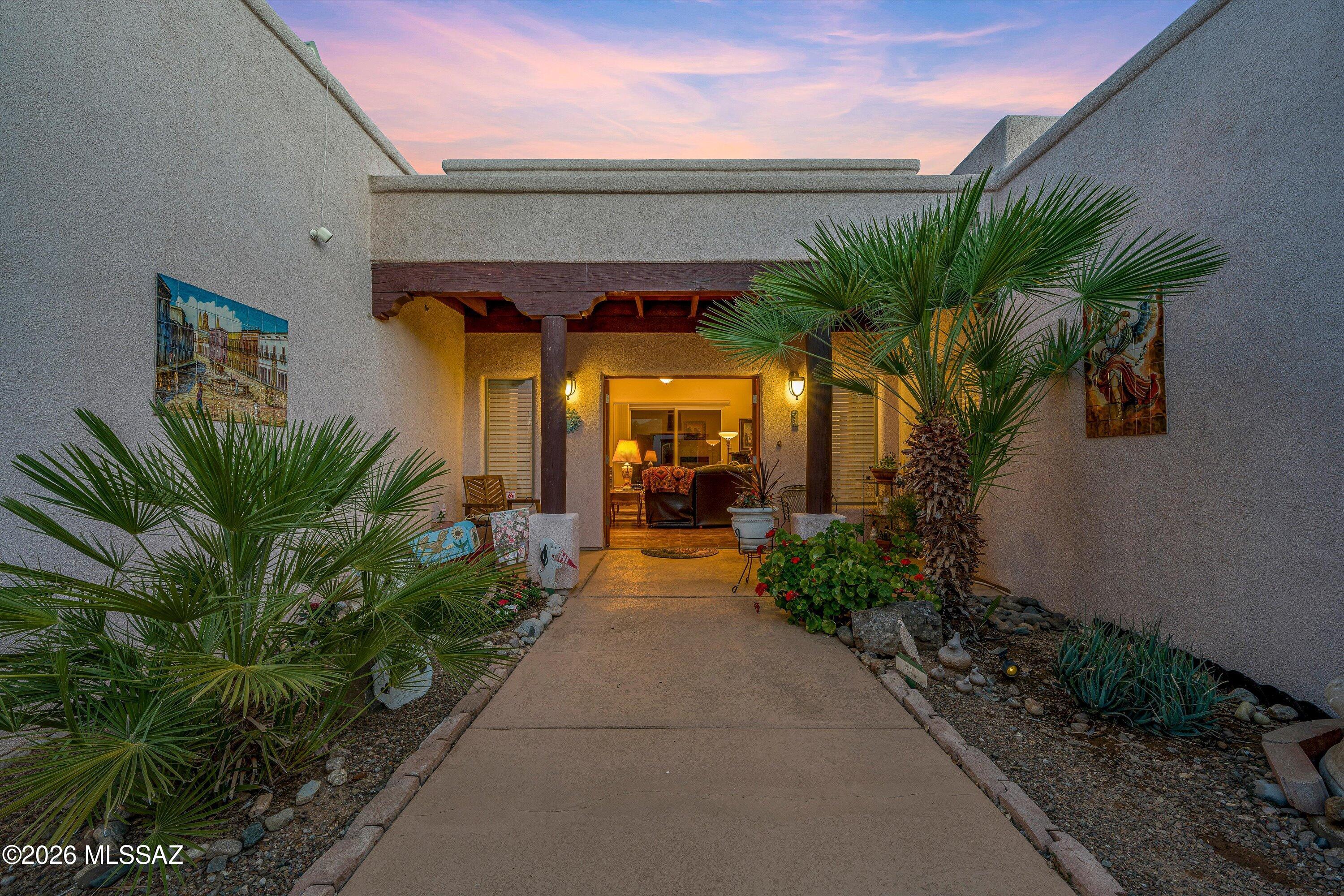 4677 East Rail N Road Tucson, AZ 85739 - Photo 5 of 48 Front courtyard with fountain
