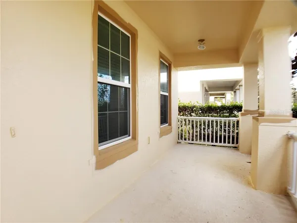 a view of a balcony
