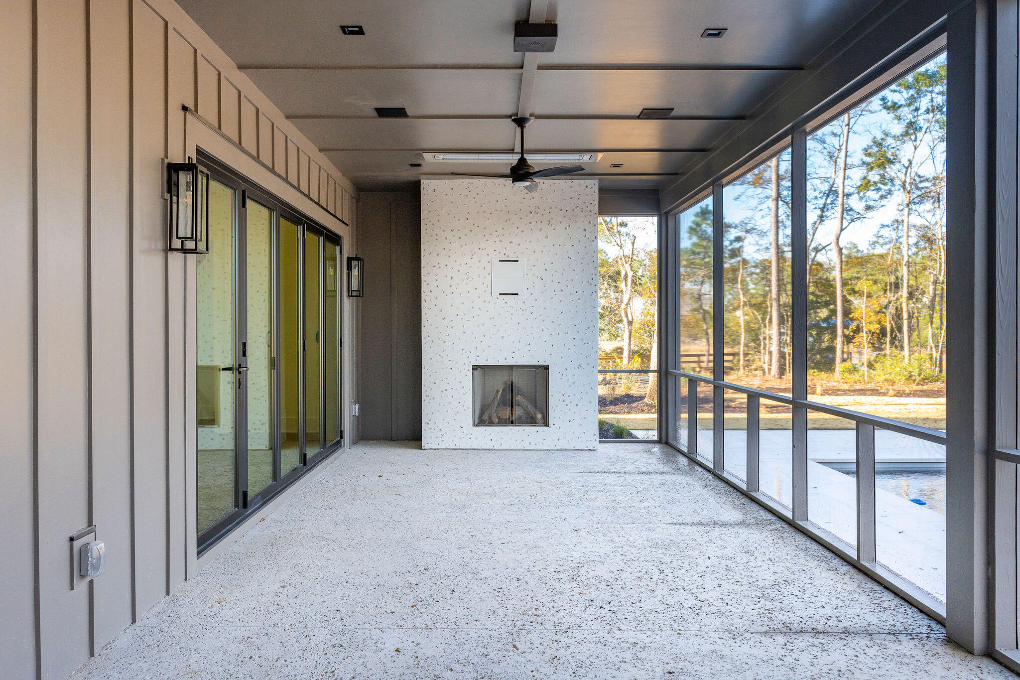 3917 Delinger Dr Mount Mount Pleasant, SC 29466 - Photo 28 of 73 Screened Patio with Tabby Fireplace