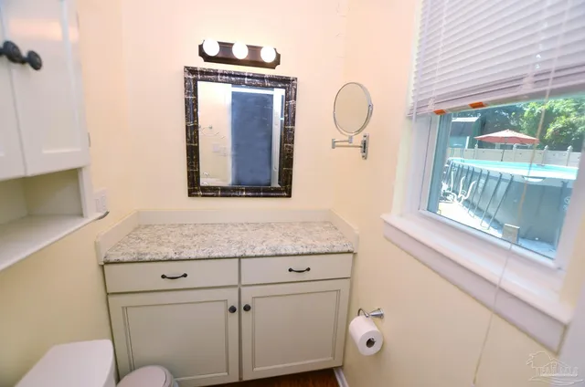 a view of a room with racks