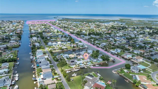 an aerial view of a city