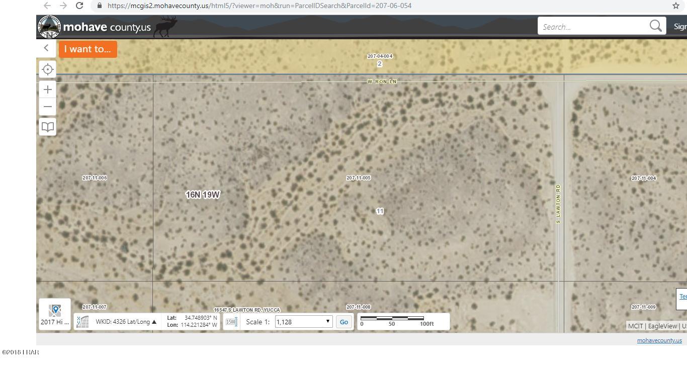 Lot 5 Lawton Road Yucca, AZ 86438 - Photo 2 of 12 Mohave County GIS Map Showing Lot 5 on Lawton Road