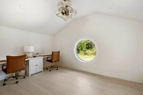 a view of workspace with a window