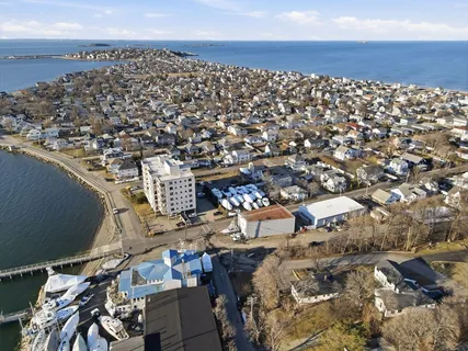 an aerial view of multiple house