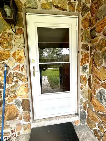 a view of front door of house
