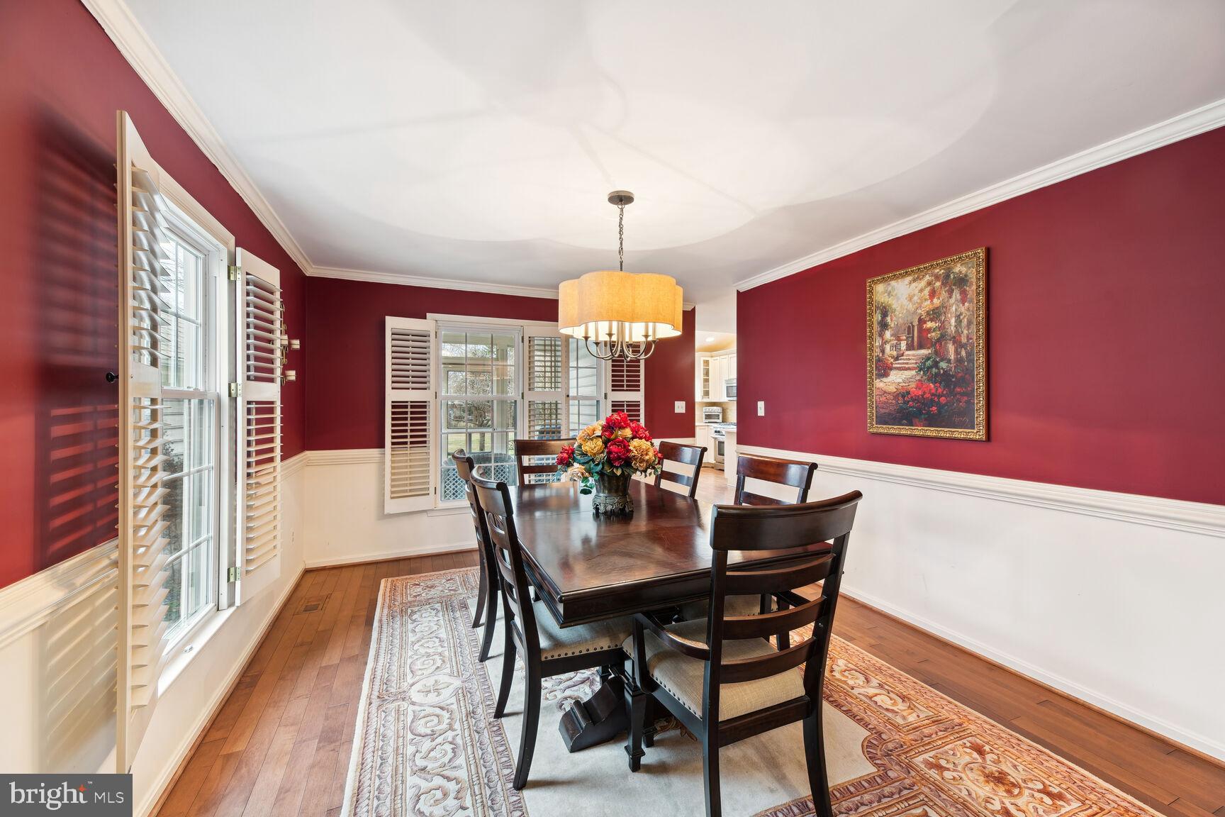 6603 Forsythia Street Springfield, VA 22150 - Photo 12 of 73 Dining Room Features Crown & Chair Molding!