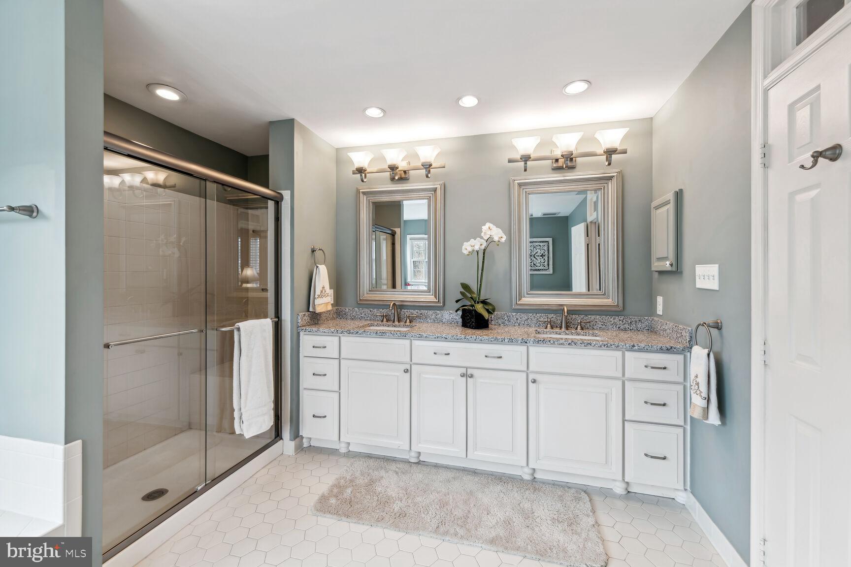 6603 Forsythia Street Springfield, VA 22150 - Photo 38 of 73 Primary Bath - Double Sink Vanity w/ Granite!