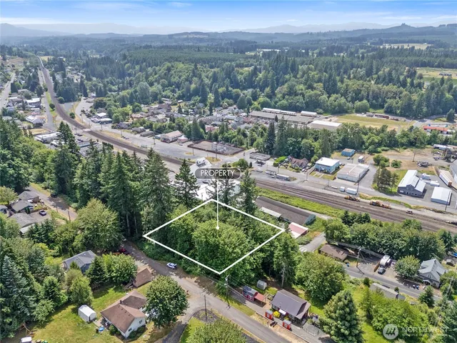 an aerial view of a city