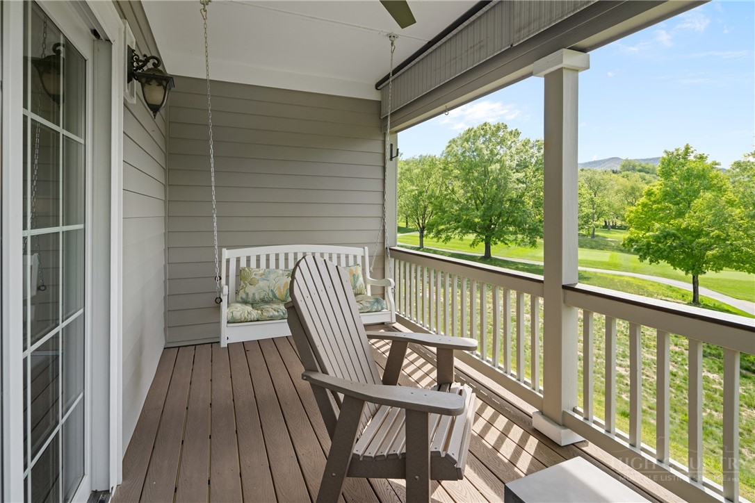 147 Riverside Park Court, Unit G2 Jefferson, NC 28640 - Photo 13 of 44 a view of a balcony with furniture