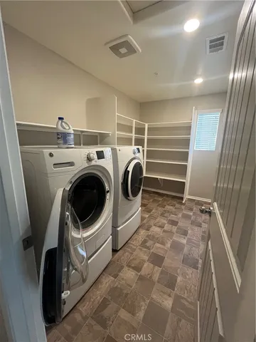 a view of a room with shelves