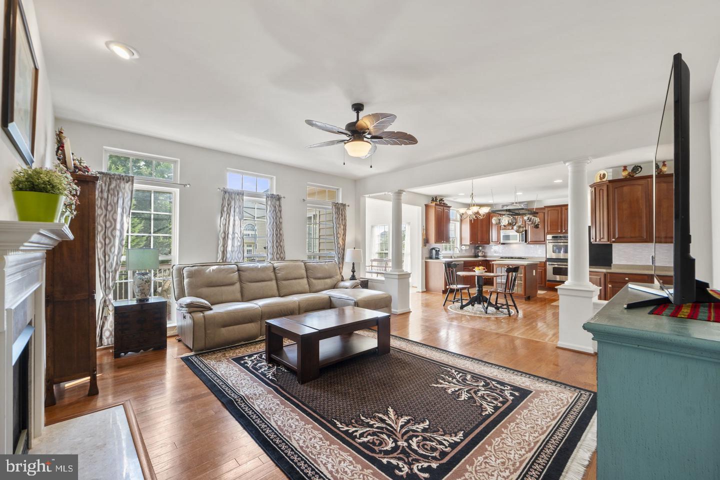 6528 Atkins Way Gainesville, VA 20155 - Photo 14 of 42 a living room with furniture fireplace and a flat screen tv