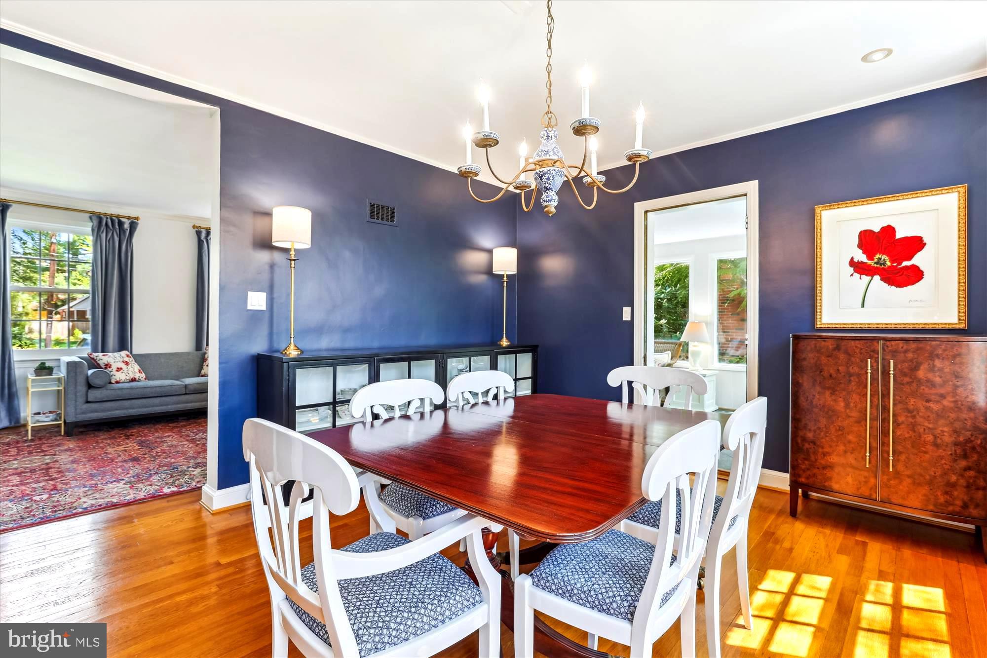 3568 Appleton Street Northwest Washington, DC 20008 - Photo 12 of 57 a view of a dining room with furniture and wooden floor