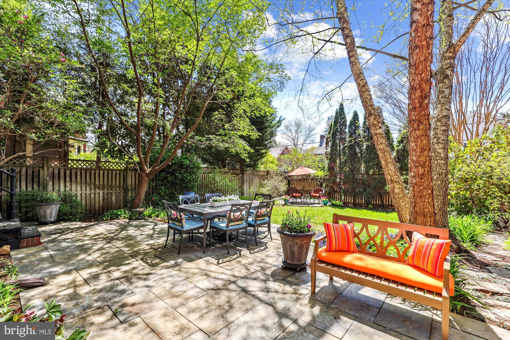 3568 Appleton Street Northwest Washington, DC 20008 - Photo 51 of 57 a backyard of a house with outdoor seating