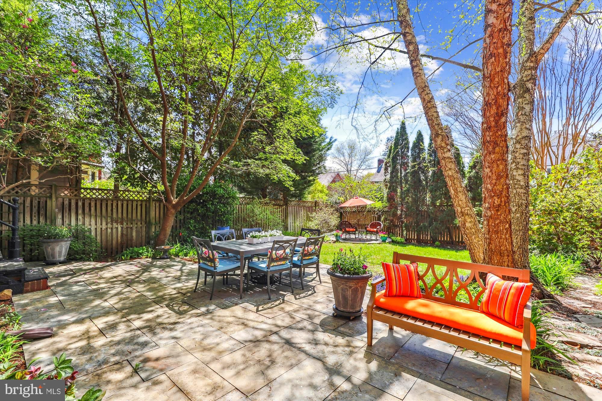 3568 Appleton Street Northwest Washington, DC 20008 - Photo 52 of 57 a backyard of a house with outdoor seating