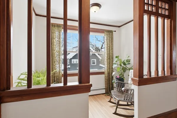 a view of front door and porch area