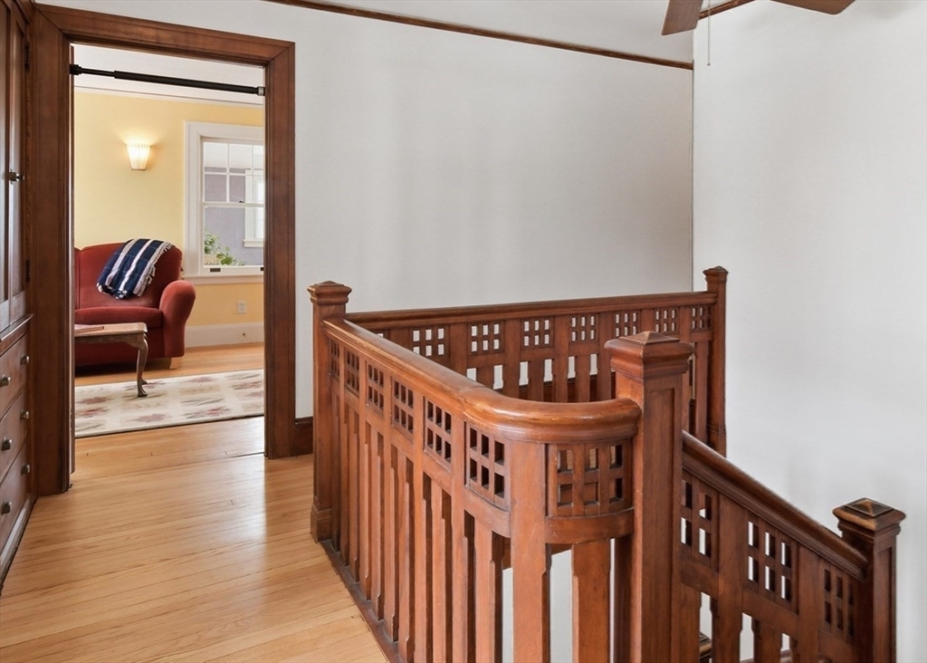 50 Mount Pleasant Amherst, MA 01002 - Photo 19 of 42 a view of staircase with wooden floor