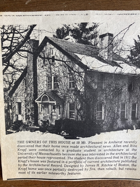 50 Mount Pleasant Amherst, MA 01002 - Photo 37 of 42 a view of a house with a snow in the yard