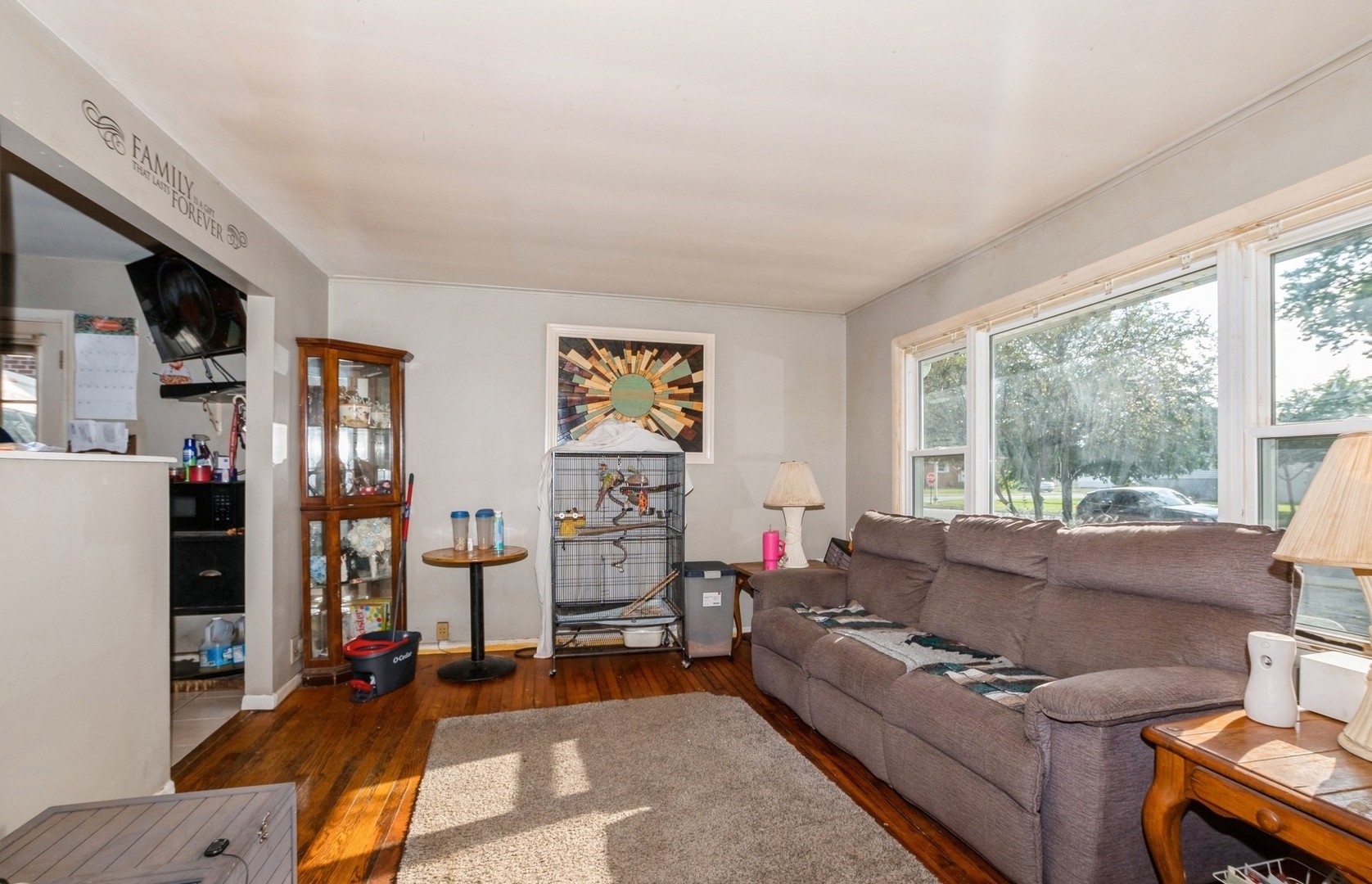 10547 Princess Avenue Chicago Ridge, IL 60415 - Photo 3 of 15 a living room with furniture flat screen tv and a large window