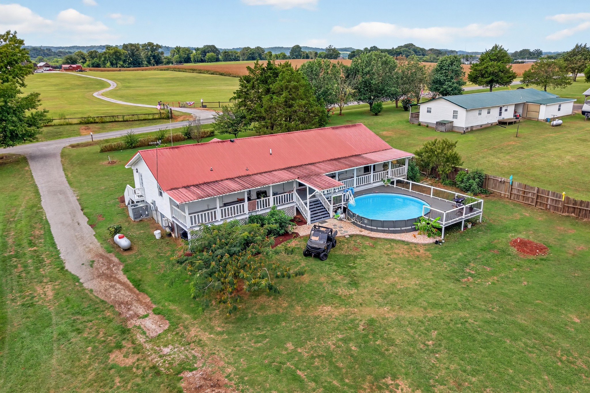 34383 Ardmore Ridge Road Prospect, TN 38477 - Photo 46 of 51 an aerial view of a house with outdoor space and lake view