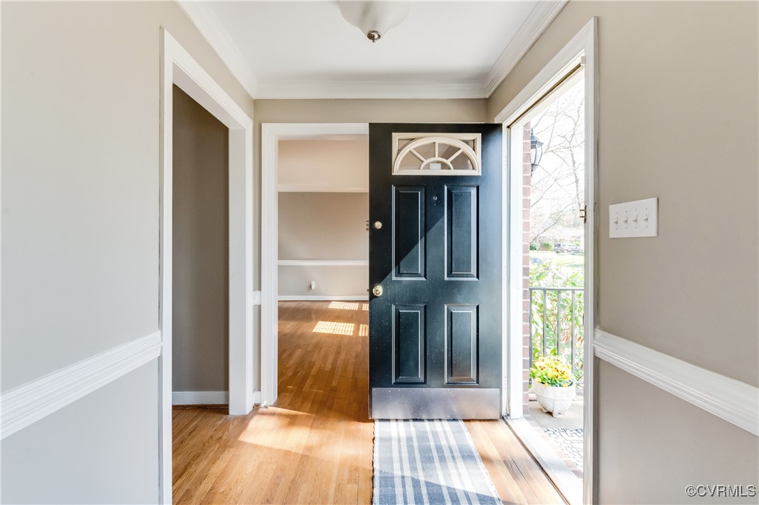7400 Cannock Road Chesterfield, VA 23832 - Photo 11 of 36 a view of entryway with a front door and wooden floor