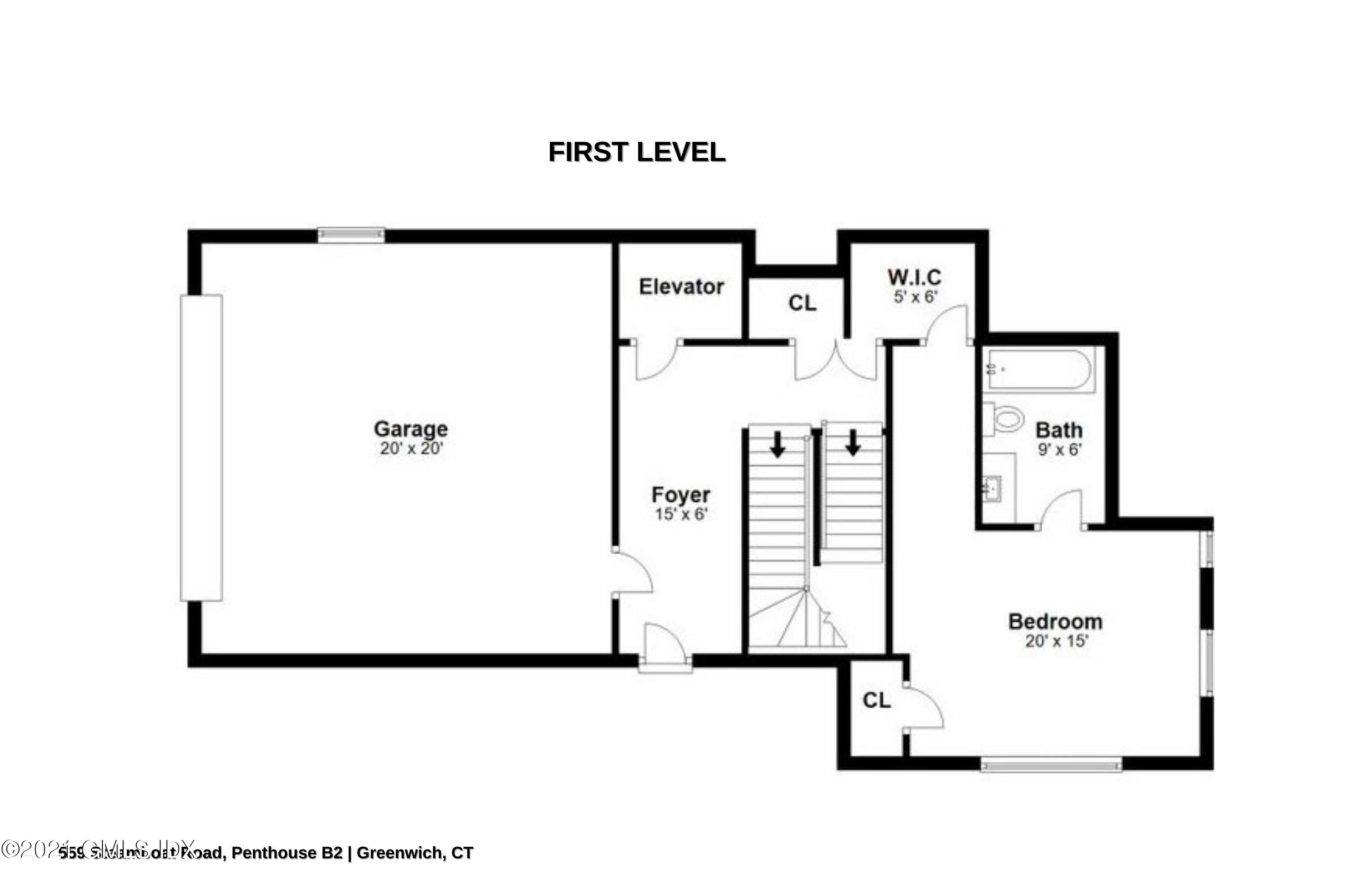 559 Steamboat Road, Unit B2 Greenwich, CT 06830 - Photo 47 of 49 559 Steamboat Rd 1st Level Floor Plans
