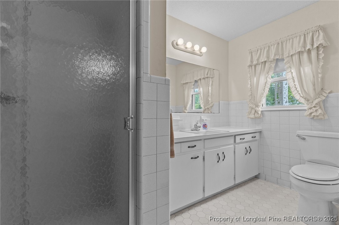 209 4th Street Erwin, NC 28339 - Photo 12 of 43 a spacious bathroom with a toilet a sink a window and mirror