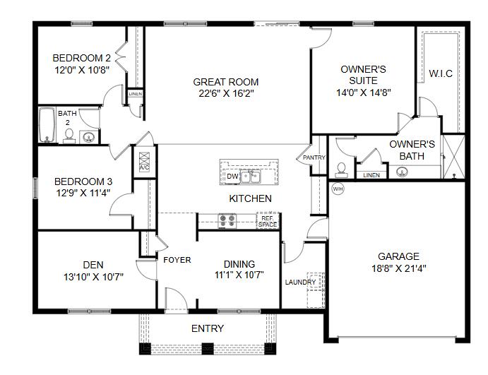 106 East Fawn Run Freeport, FL 32439 - Photo 2 of 2 Ariana Floorplan