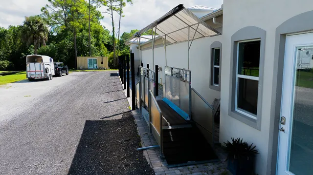 a view of outdoor living space with porch