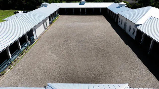 a balcony with view of wooden floor