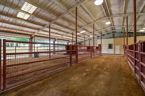 a room with lots of wooden furniture