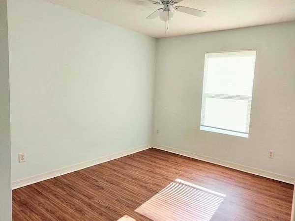 an empty room with a window