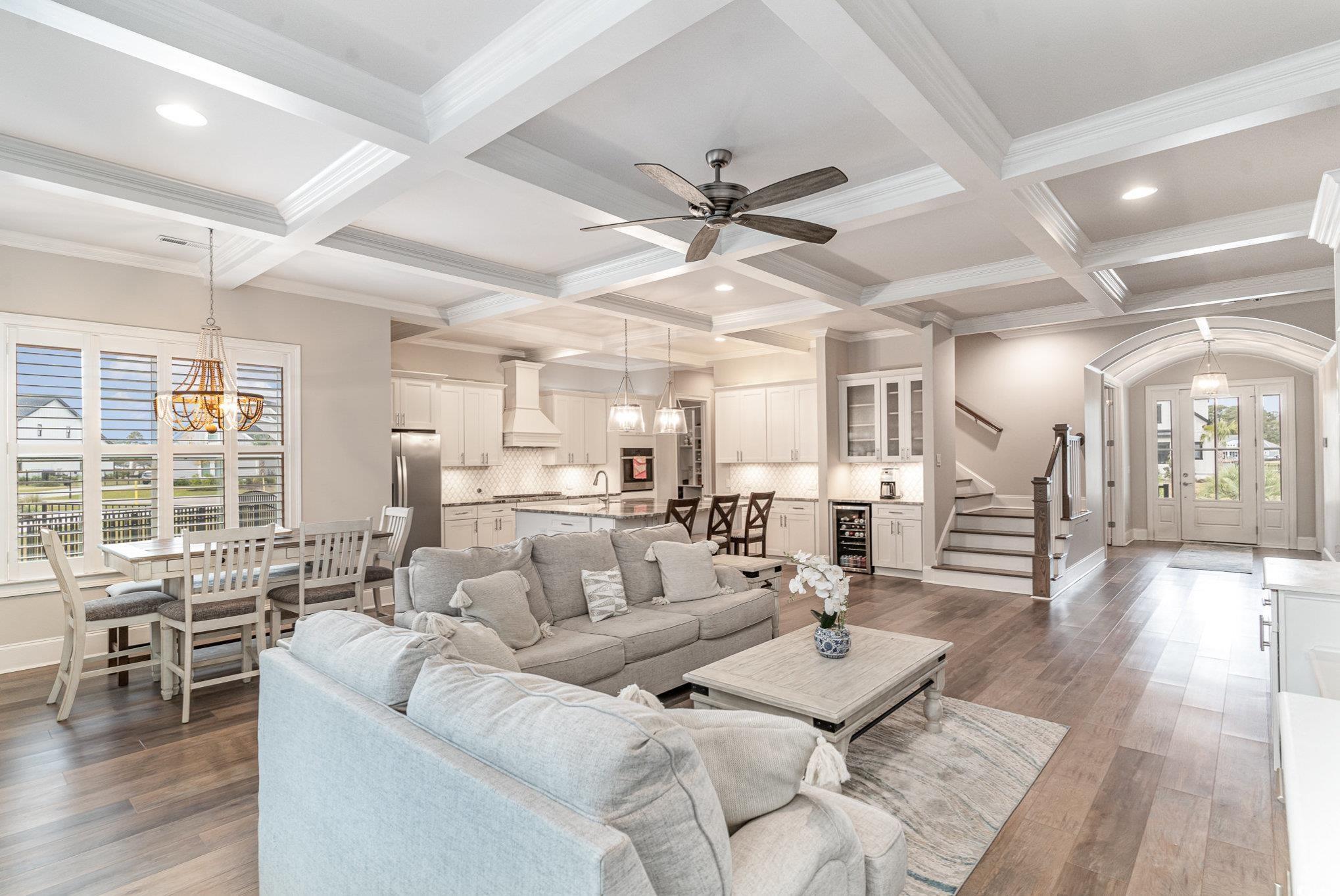 528 Starlit Way Myrtle Beach, SC 29579 - Photo 5 of 40 Living room featuring beam ceiling, beverage coole