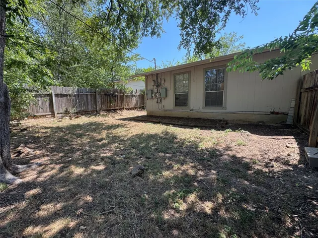 a backyard of a house