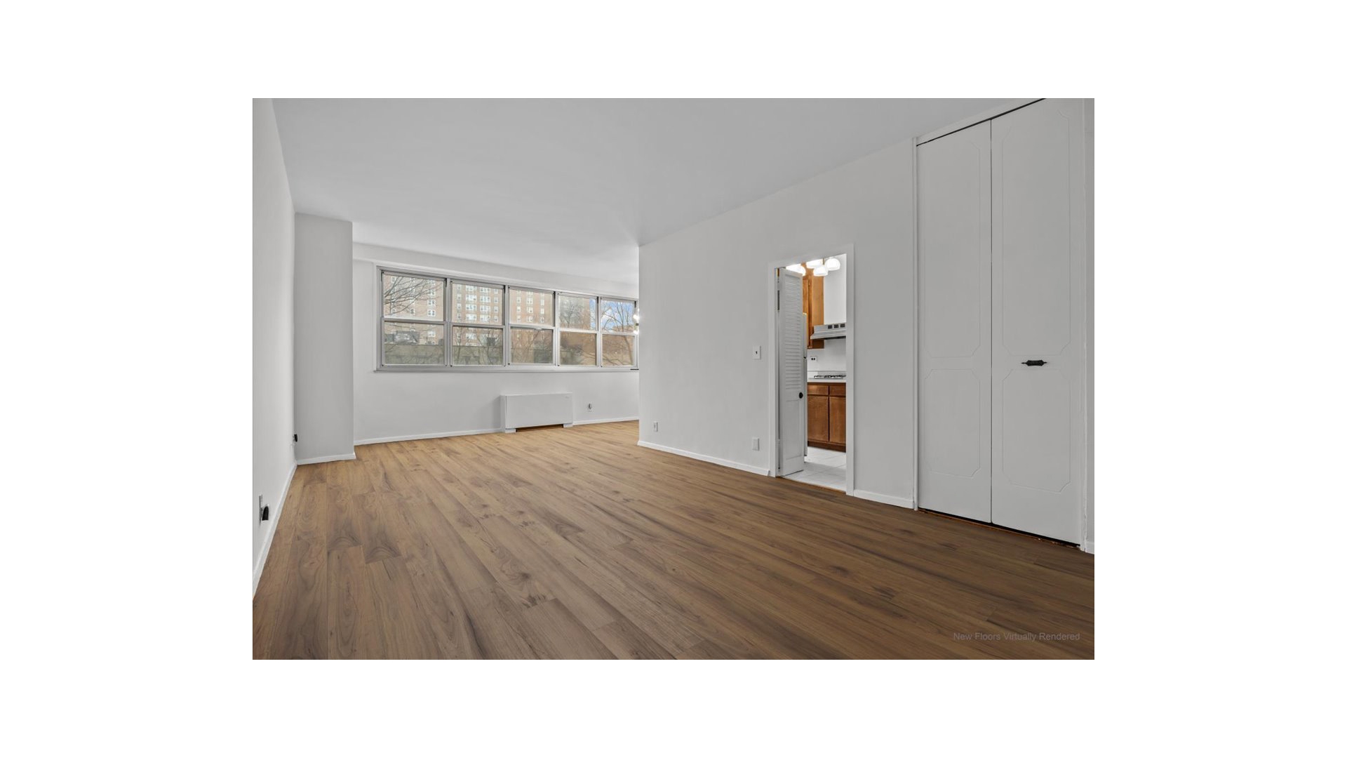 555 Kappock Street, Unit 4H Bronx, NY 10463 - Photo 9 of 16 a black and white photo of a living room