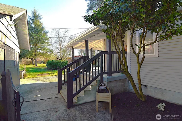 a view of swimming pool with a yard