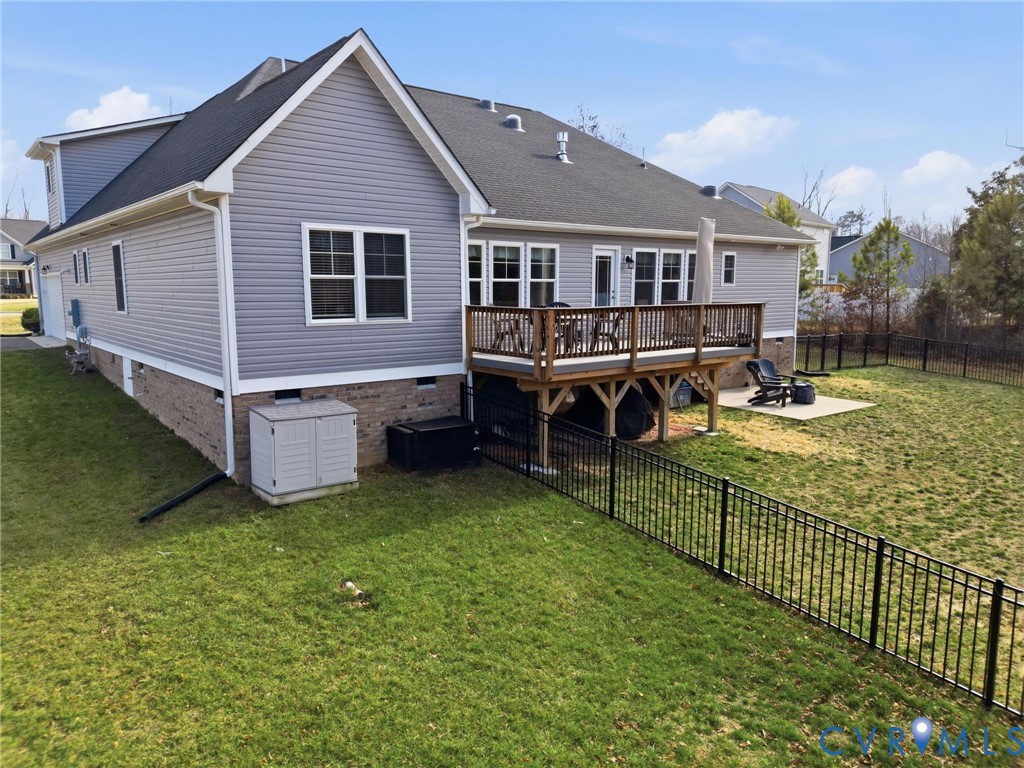 129 McRee Way Aylett, VA 23009 - Photo 44 of 56 Large Deck, Concrete Patio, Large Fenced Area in B