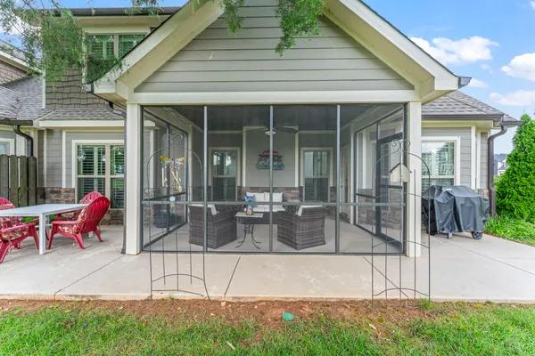 a view of a house with patio