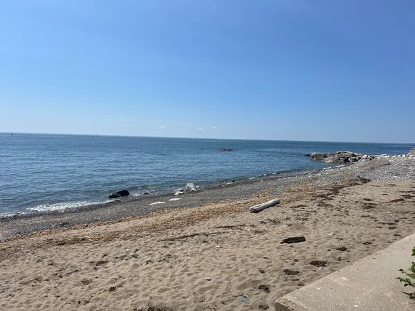 a view of an ocean beach