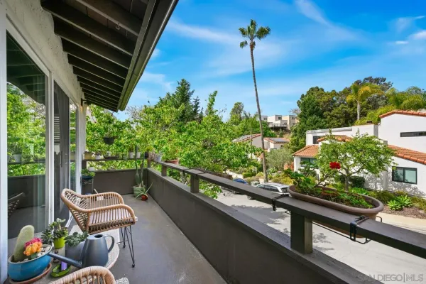 a outdoor view with a sitting space