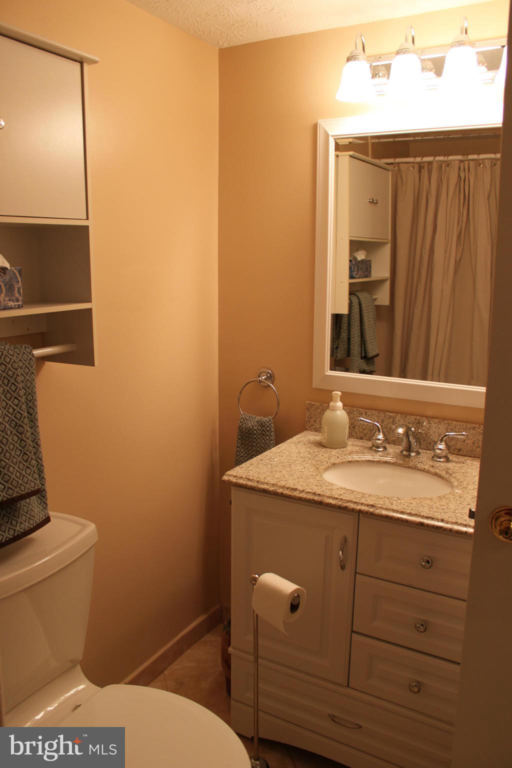 4404 Cub Run Road Chantilly, VA 20151 - Photo 13 of 30 a bathroom with a granite countertop toilet sink and mirror