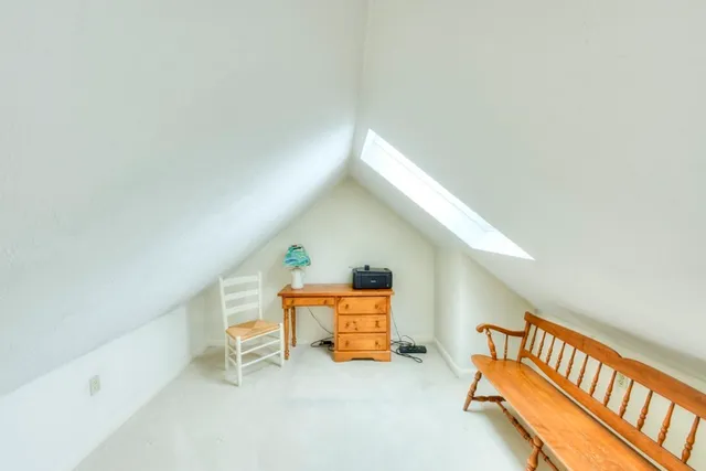 a bathroom with a shower curtain