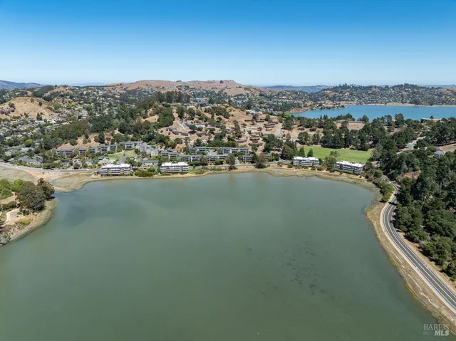 a view of a city street view and ocean view