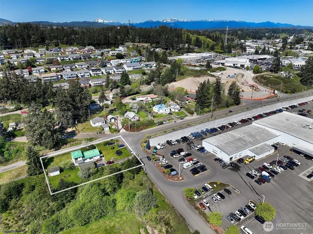 an aerial view of a city