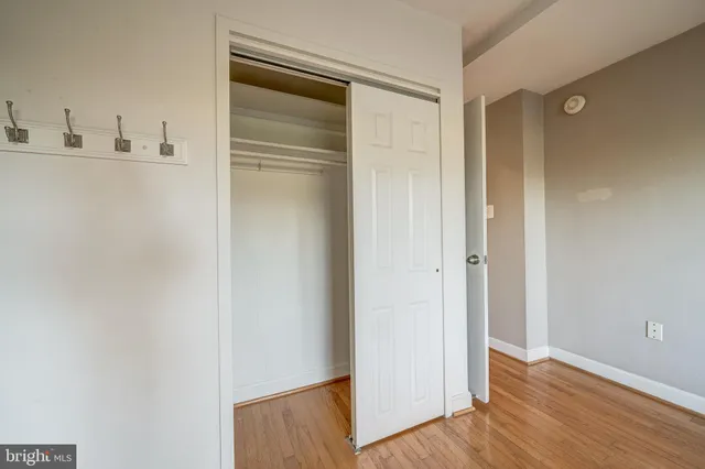 a view of kitchen with wooden floor