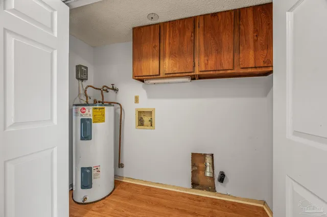 a view of small space with wooden floor