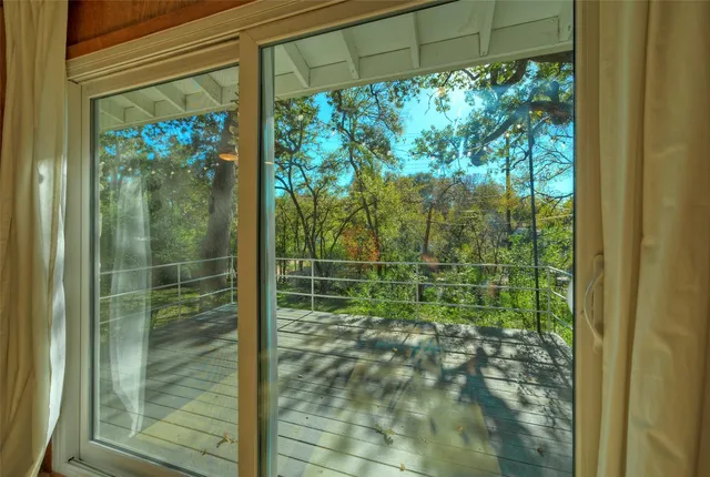 a view of a window and outside view