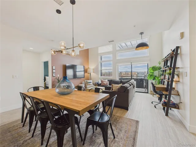 a view of a dining room and livingroom