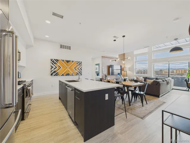 a kitchen with lots of counter top space