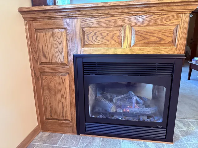 a view of wooden door